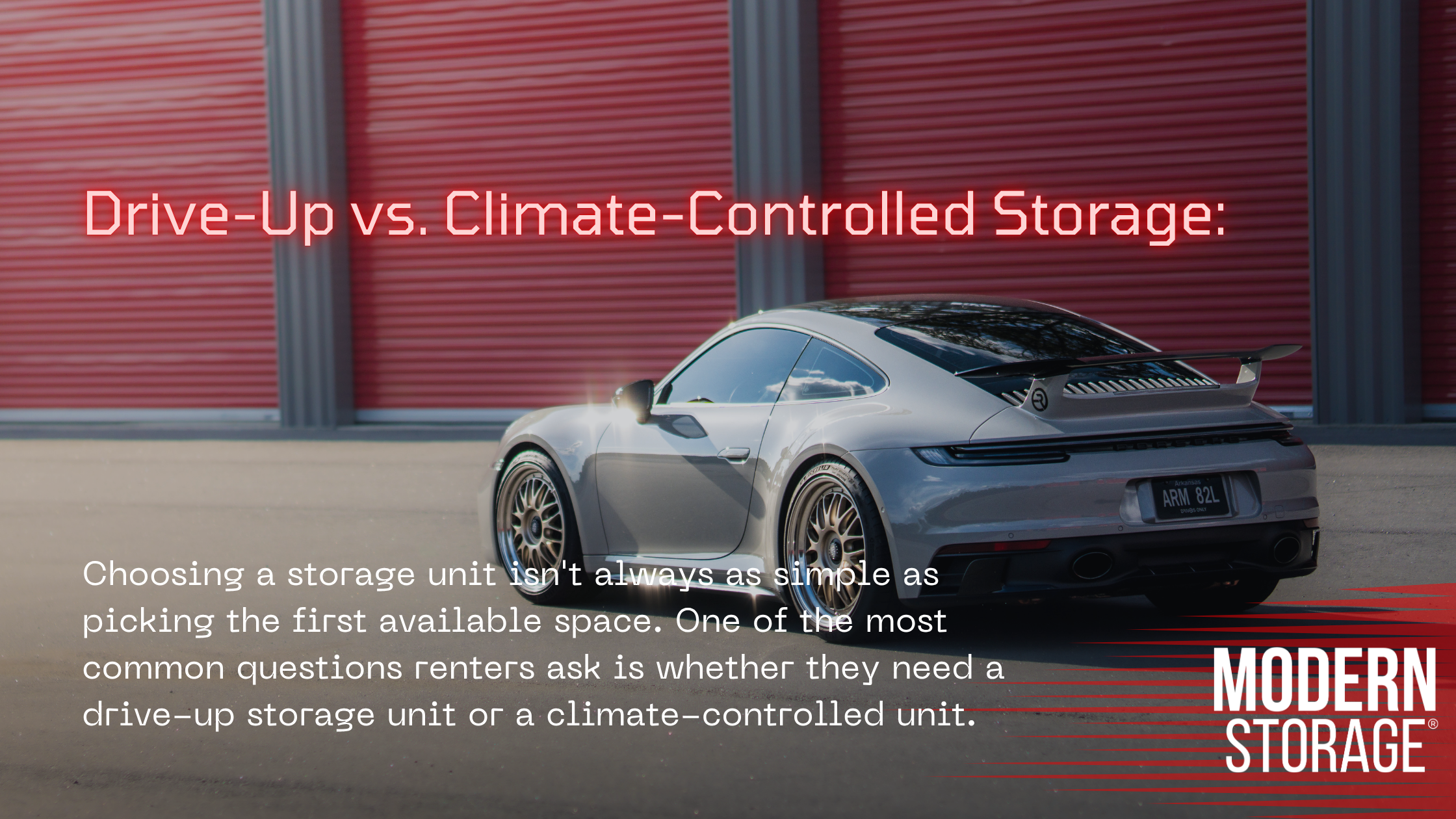 drive-up vs. climate-controlled storage what's best in maumelle